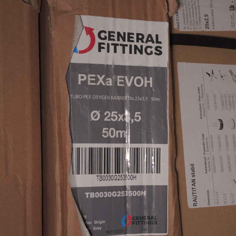  ����� ������������ EVAL PEXa/EVOH 10bar �. 25 x 3,5 ������������� General Fittings ������