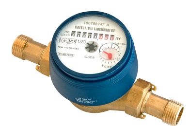 Лічильник води GSD8 BMeters 1/2" для холодної 80мм зі штуцерами Счетчик воды холодной со Bmeters Италия