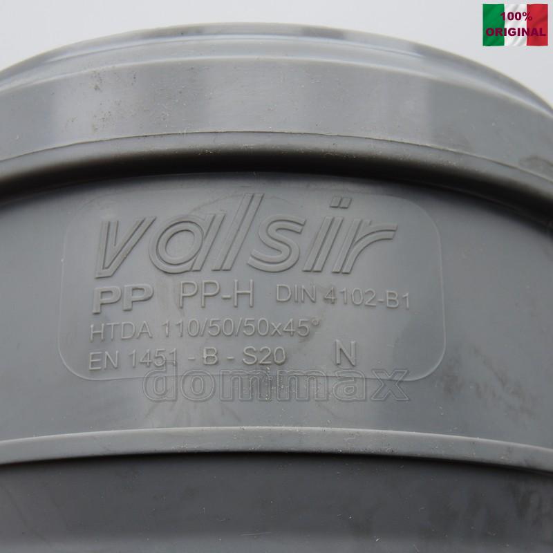 506008 ���������� ������������ 110 x 50 45* ���������� ��������������� Valsir ���� 400,4 ��� / ������ � ���