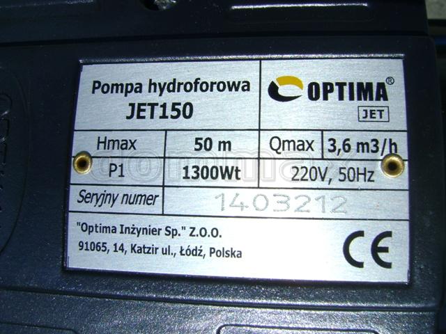  ������� ������� Optima JET150-80 ����� ( 1,3���, 80� ) �������� ������� ����� ���� 9091,5 ��� / ������ � ���
