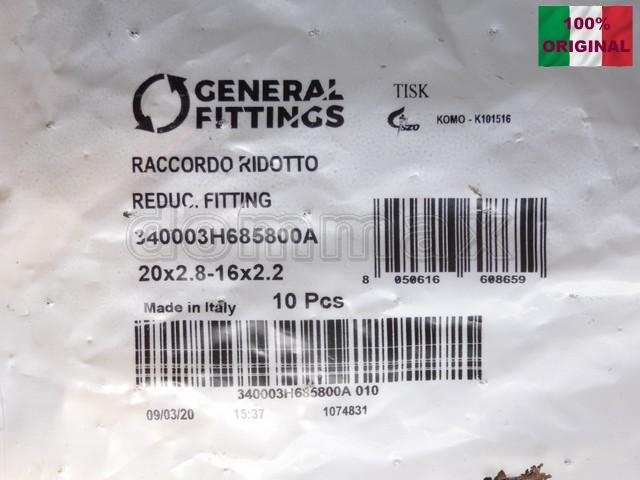 3400.03 ����� ���������� 20 x 16 �� ����� ������������ ��� ������ General Fittings ���� 174,9 ��� / ������ � ���