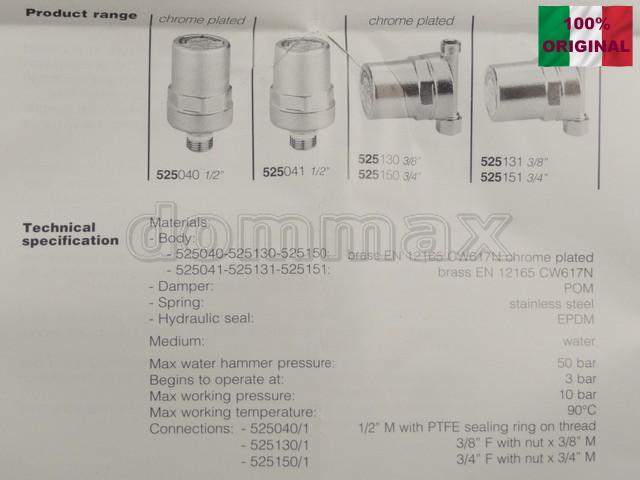 525150 ����������� ��������� 3/4" �� ��������� ���������� �� ��������� Caleffi ���� 2186,8 ��� / ������ � ���