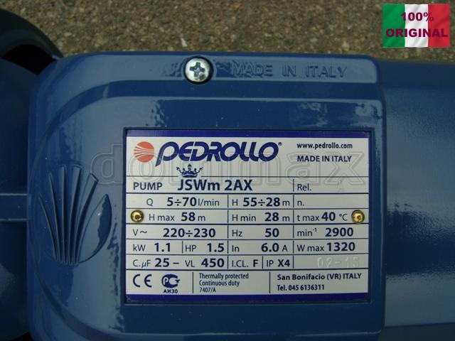  ����� ����������� Pedrollo JSWm 2AX 1,1��� ����� ������������ JSW2AX ����� ���� 9273 ��� / ������ � ���