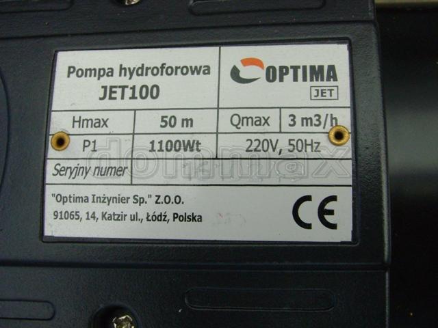  ������� ������� Optima JET100-50 ����� ( 1,1���, 50� ) � �������� ������ ���� �������� ������� ����� � ������� ���� 7764,9 ��� / ������ � ���