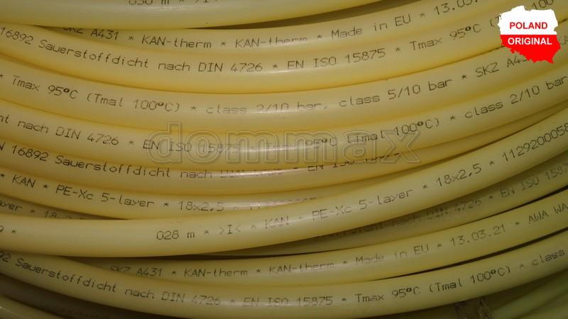 0.9119 ����� KAN-therm PE-Xc (PE-Xa) � ������������� �������� �. 18 x 2,5 � ���������������� ������� ���� 127,6 ��� / ������ � ���