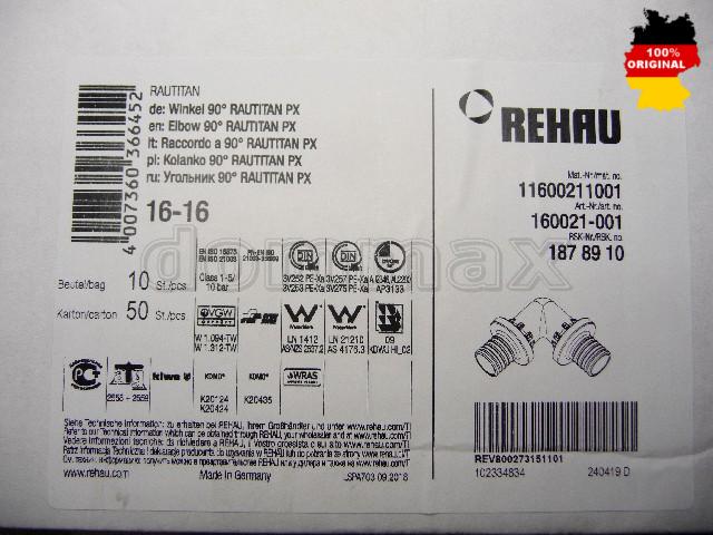160021001 ����� 90* REHAU Rautitan PPSU �X �. 16 ������ ���� 176 ��� / ������ � ���