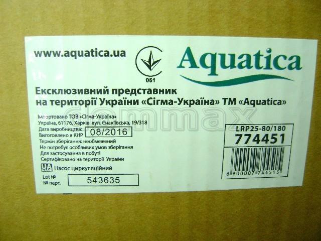  ����� ������������� LRP25-80/180 Aquatica Leo 25/80 180�� �������������� ���� 4591,4 ��� / ������ � ���