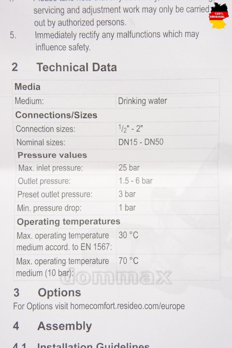  �������� ����� 1" � ������ Honeywell (Resideo Braukmann) D05FT-1A � ������� �������� �� ������ D05FS-1A � ���� 5786 ��� / ������ � ���