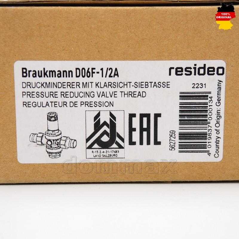  �������� ����� 1/2" � ������ Honeywell (Resideo Braukmann) D06F-1/2A � ������� �������� �� ������ � ���� 4242,7 ��� / ������ � ���