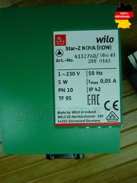  ����� ��������������� Wilo STAR-Z NOVA ���������������� ���� 6378,9 ��� / ������ � ���