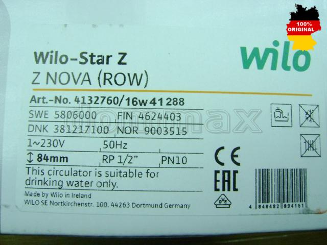  ����� ��������������� Wilo STAR-Z NOVA ���������������� ���� 6378,9 ��� / ������ � ���