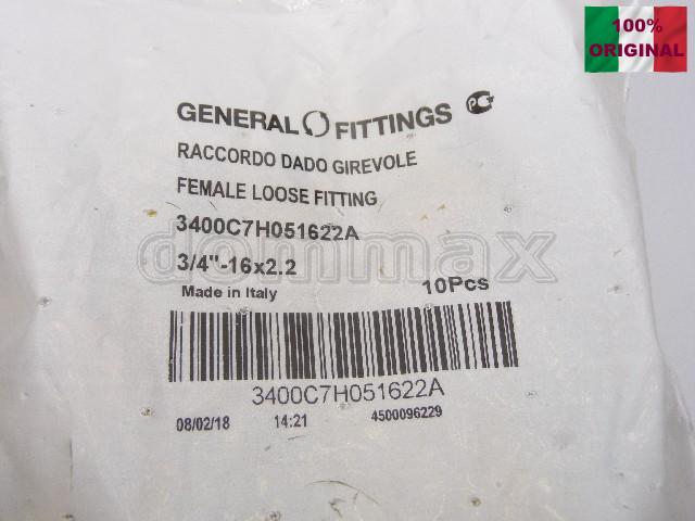 3400.C7 ����� ������� �. 16 x 3/4"� �� ����� �������� ��� ������ General Fittings ���� 265,1 ��� / ������ � ���