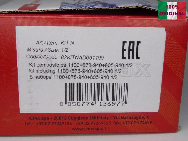 KIT N ���� ���������� (��������) � ������������ 1/2" ������� ������ ����������� � ������������ ������� ������ Icma ���� 1148,4 ��� / ������ � ���