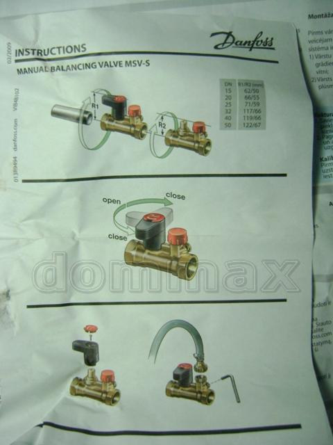  �������� ������������ ������� MSV-BD �� ������� ������ MSV-S 11/4" ��������������� � �������� Danfoss ���� 7885,9 ��� / ������ � ���
