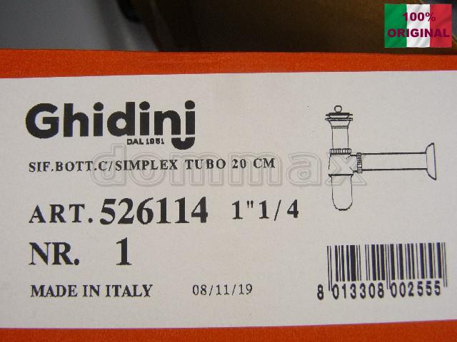 526 ����� ��� ����������� 11/4" x ���� ����������� GHIDINI ���� 712,8 ��� / ������ � ���