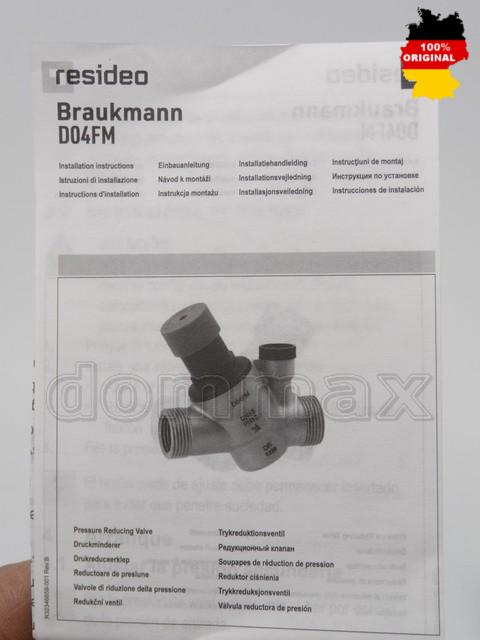  �������� ����� 1/2" Honeywell (Resideo Braukmann) D04FM-1/2A �������� ���� 1669,8 ��� / ������ � ���