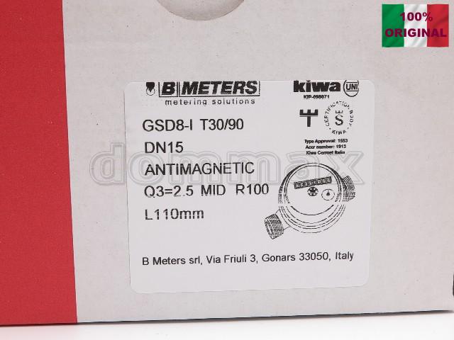  ˳������� ���� GSD8 BMeters 1/2" ��� ������ 110�� � ��������� ������� ���� ������� �� Bmeters ���� 882,2 ��� / ������ � ���