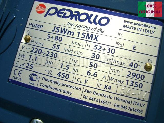  ������� ������� Pedrollo JSWm 2AX ����� ( 1,1���, 24� ) �������� ������� JSWm2AX ����� ���� 11699,6 ��� / ������ � ���