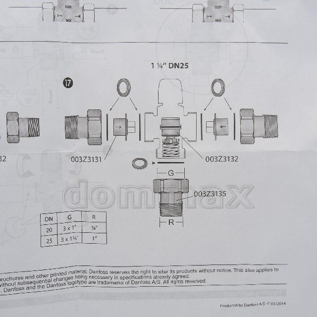 003Z1127 3-������� �������������� ����������� ������ TVM-H32 11/4" x 30-70*C 3-������� ���������������� ������������ Danfoss � ���� 4232,8 ��� / ������ � ���