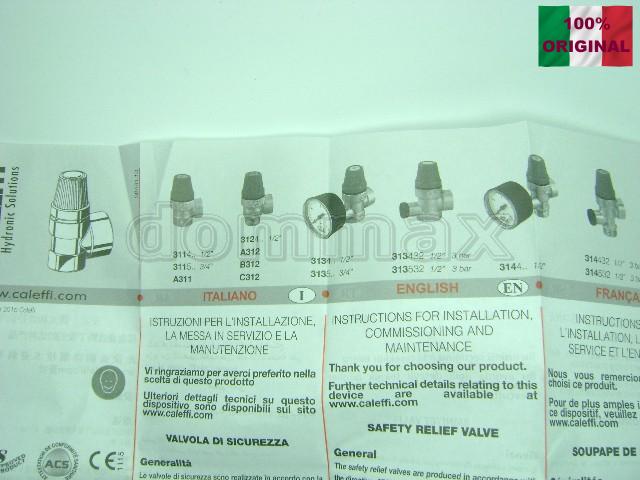 311535 ��������� ������ 3/4"� x 3,5��� ����������������� Caleffi ���� 678,7 ��� / ������ � ���