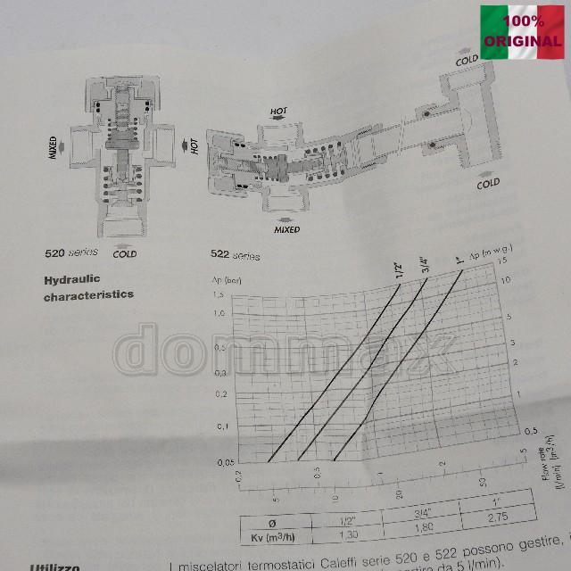 520430 �������-��������� 3-������� 1/2" (30-48*�) ��������� ��������� 3-������� Caleffi ���� 3699,3 ��� / ������ � ���