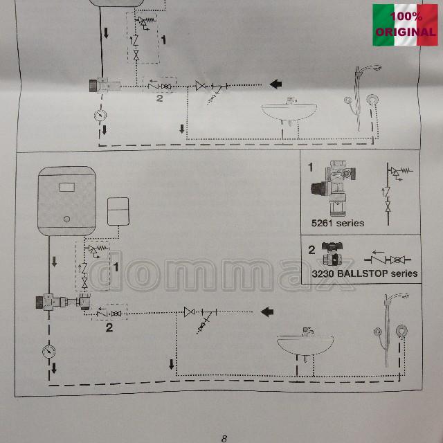 520430 �������-��������� 3-������� 1/2" (30-48*�) ��������� ��������� 3-������� Caleffi ���� 3699,3 ��� / ������ � ���