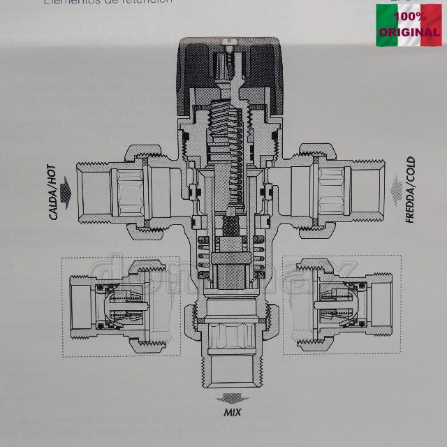 521400 �������-��������� 3-������� 1/2" (30-65*�) � ������������ ��������� ��������� 3-������� � Caleffi ���� 6316,2 ��� / ������ � ���