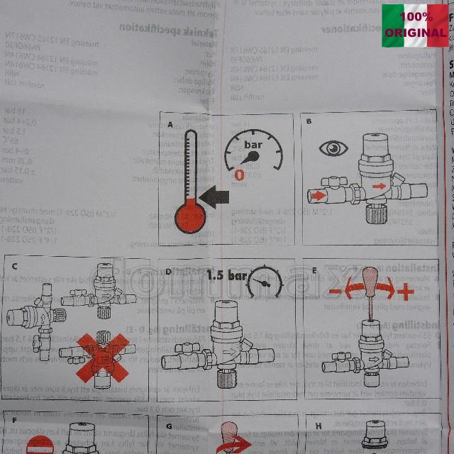 553540 ����������� ���������� Caleffi � �������� �� �������� ���������, �������� �� ��������� ��������, 1/2" �������������� �������� � ������� �� ����������� ���������, �������� � �������� ���� 3721,3 ��� / ������ � ���