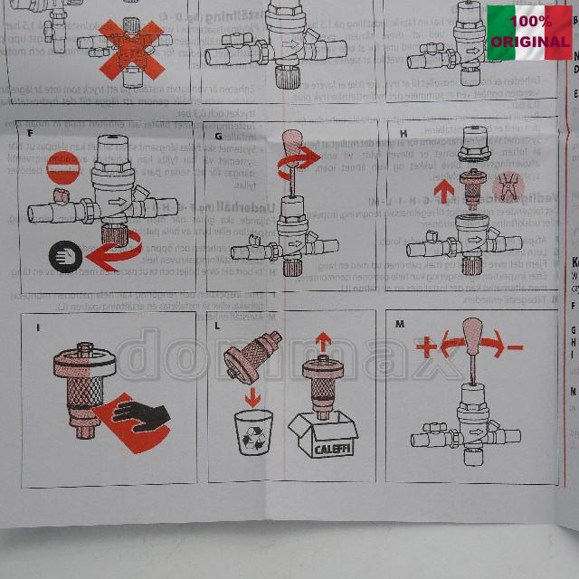 553540 ����������� ���������� Caleffi � �������� �� �������� ���������, �������� �� ��������� ��������, 1/2" �������������� �������� � ������� �� ����������� ���������, �������� � �������� ���� 3721,3 ��� / ������ � ���
