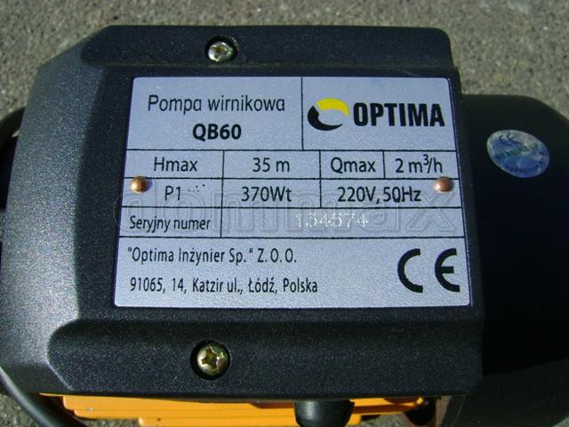  ����� �������� Optima QB60 ( 0,37���) �������� ���� 1932,7 ��� / ������ � ���