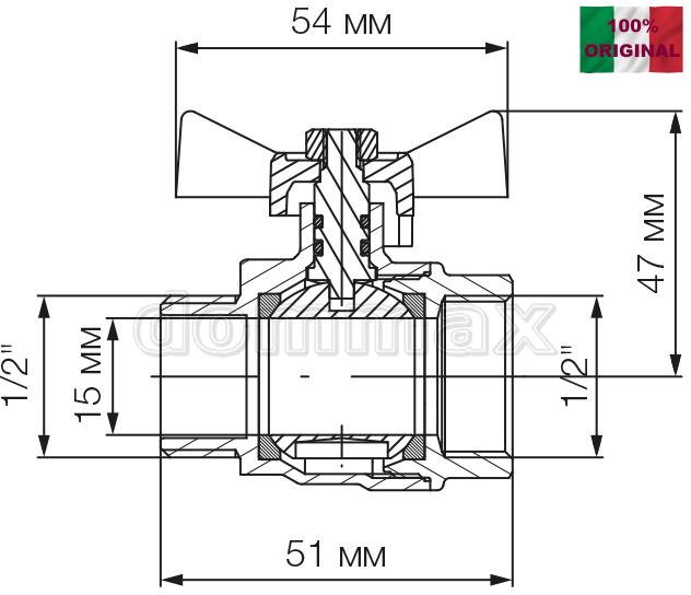 76070004R ���� �������� TAMIGI 1/2" �� ������� ������� �� Bonomi ���� 247,5 ��� / ������ � ���