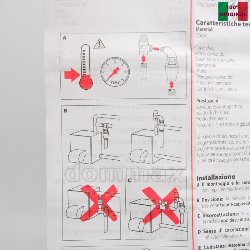 312440 ��������� ������ 1/2"� x 4��� ����������������� 1/2"� Caleffi ���� 506 ��� / ������ � ���